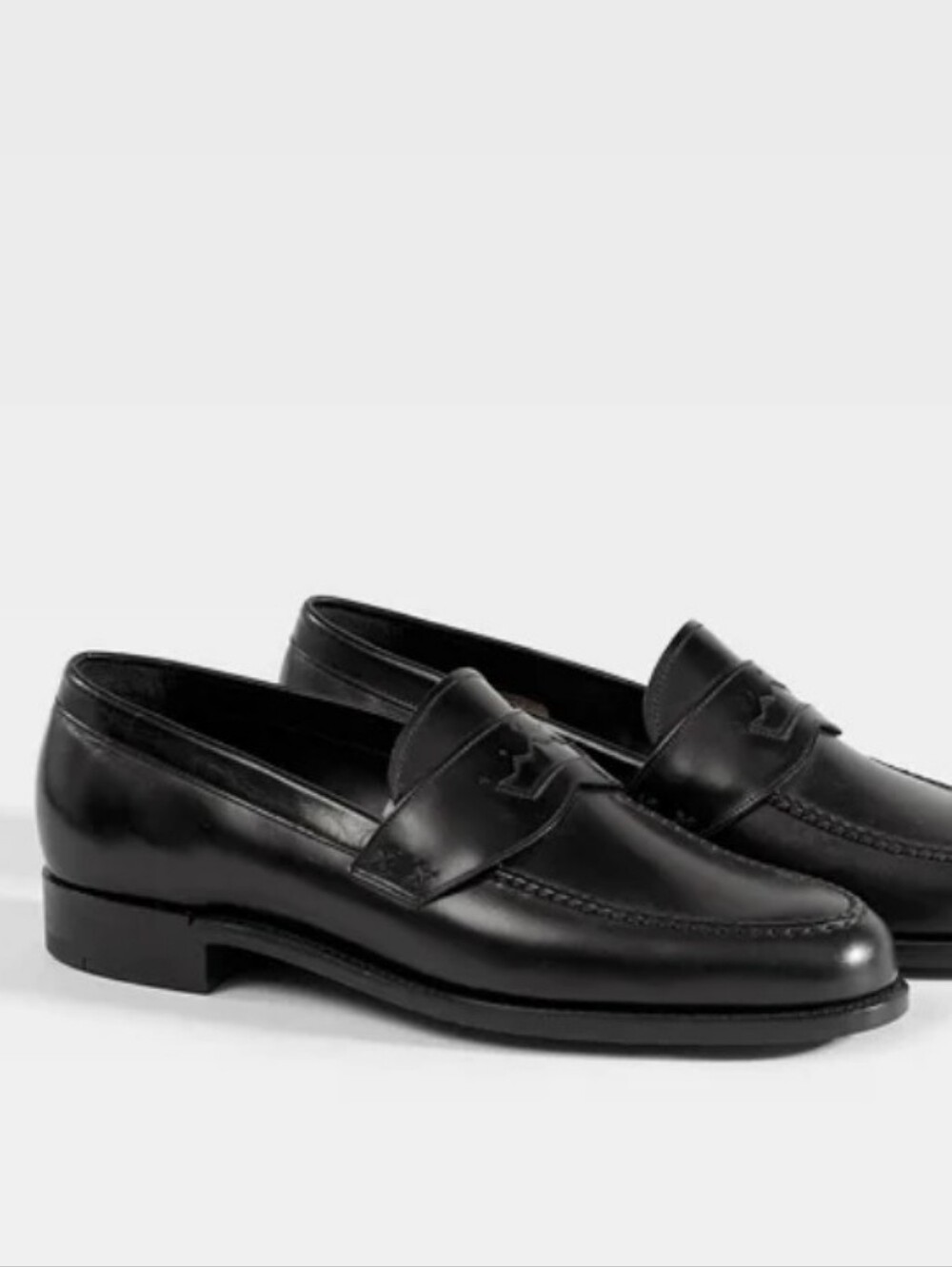 $875 England BARKER BLACK Crown Penny Loafer Skull Crossbones Edgy Bench Made